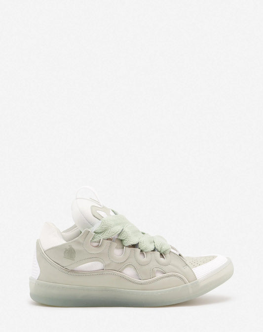 LANVIN LEATHER CURB SNEAKERS