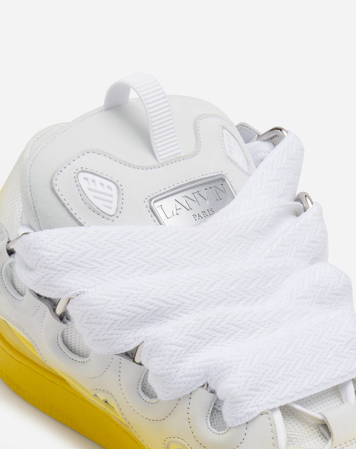 LANVIN YELLOW CURB OMBRE SNEAKERS