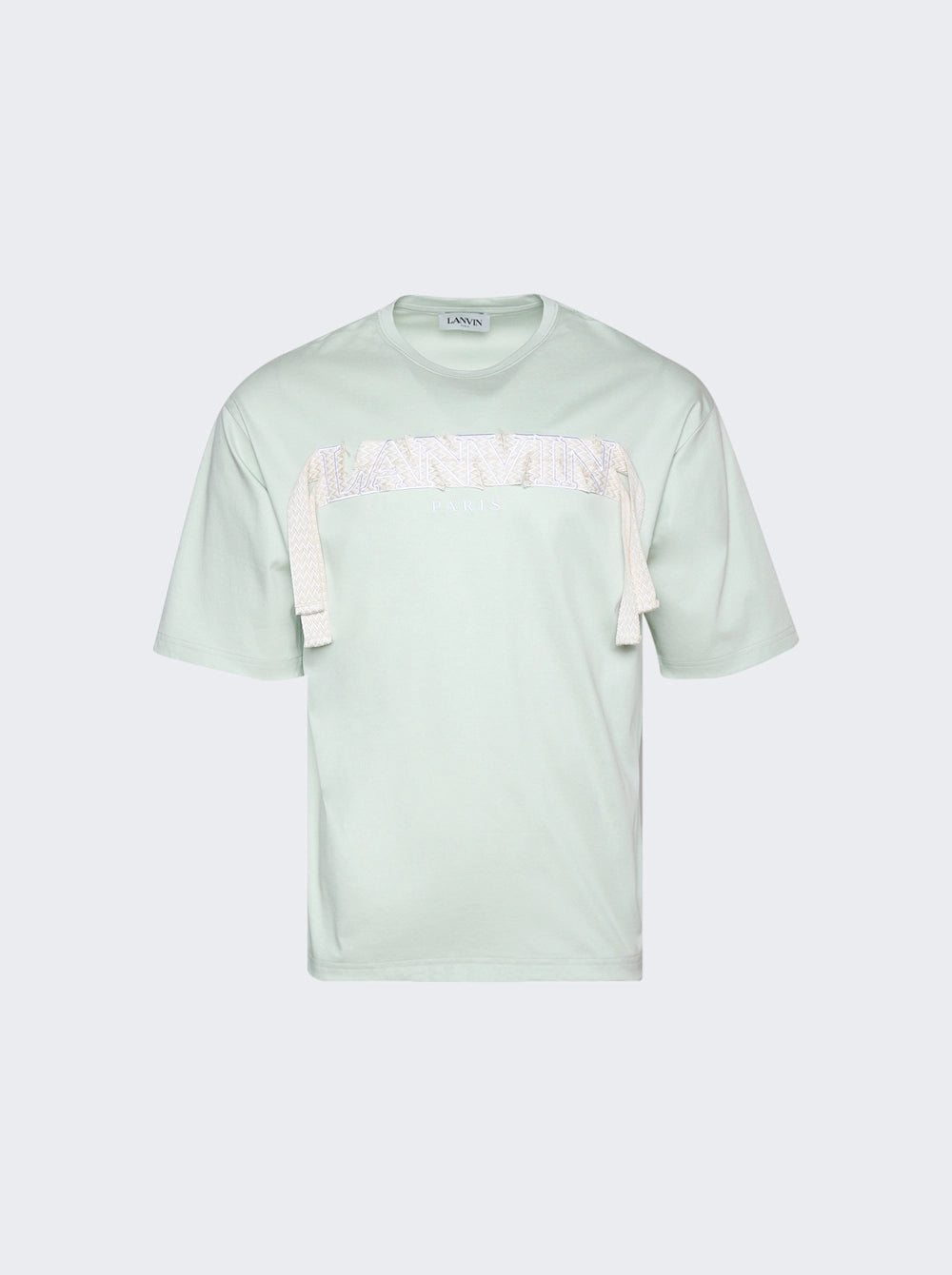 LANVIN CRAZY CURB EMBROIDERED T-SHIRT SAGE GREEN