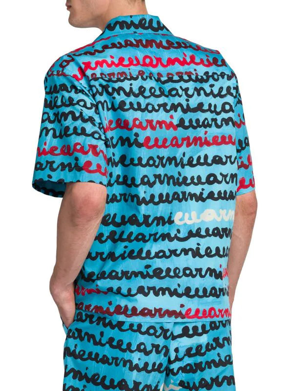 MARNI LOGO HANDWRITING SHORT SLEEVE SHIRT