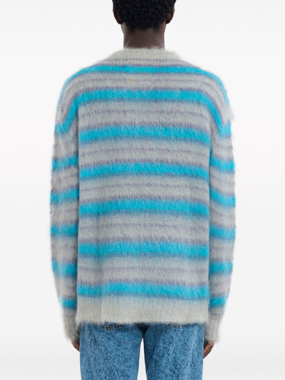 MARNI STRIPED MOHAIR JUMPER