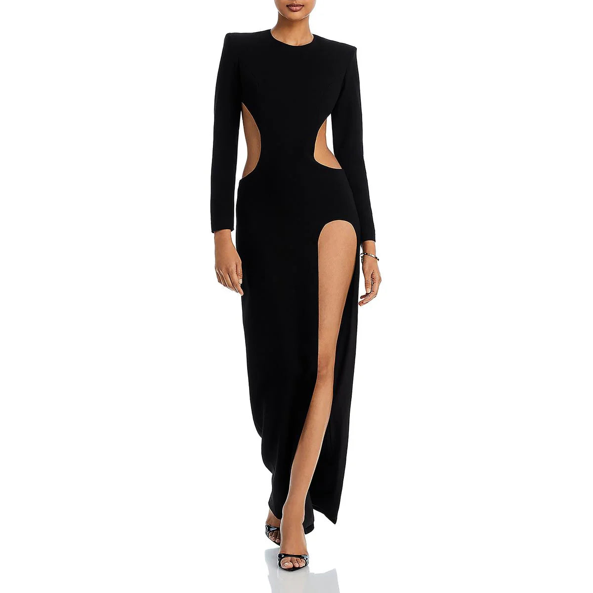 MONOT OPEN BACK LONG SLEEVE DRESS