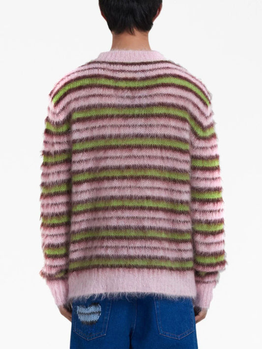 MARNI STRIPED MOHAIR SWEATER