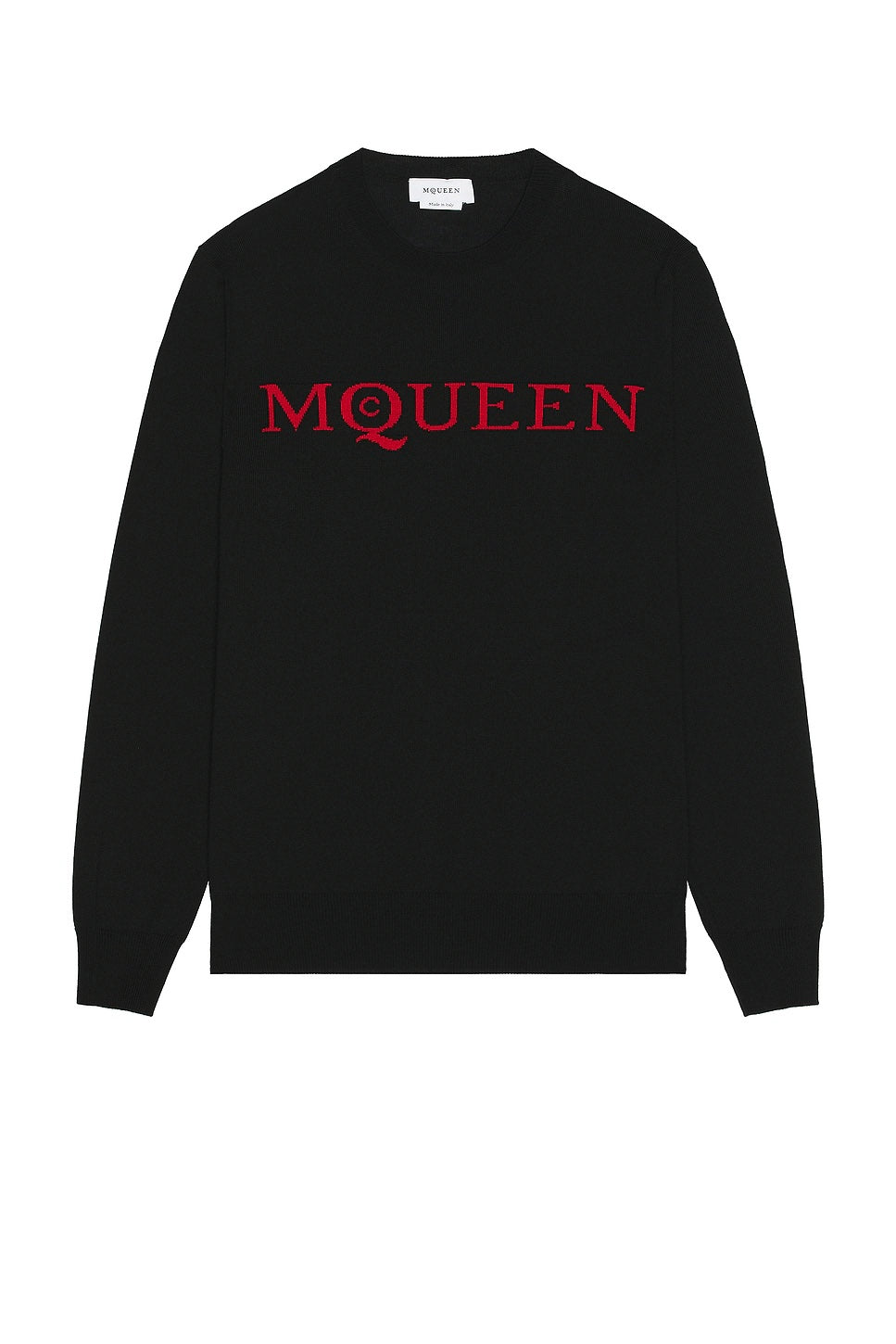 MCQUEEN CREW NECK JACQUARD SWEATER