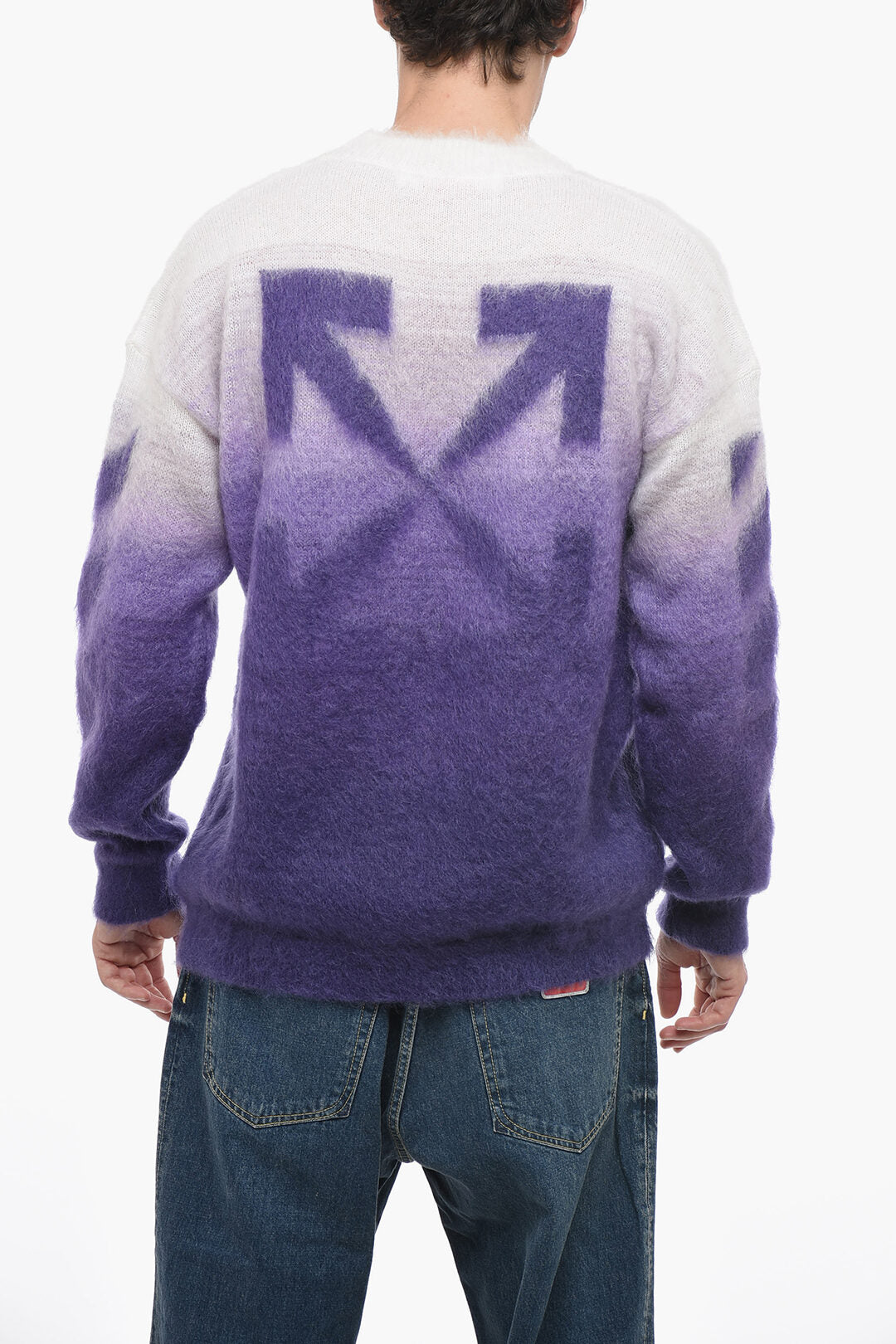 OFF-WHITE DEGRADE MOHAIR ARROWS LOGO SWEATER