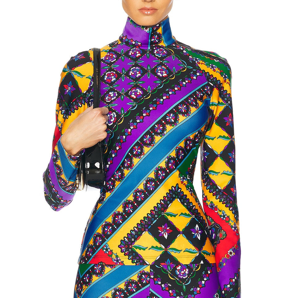 EMILIO PUCCI PRINT TURTLENECK TOP