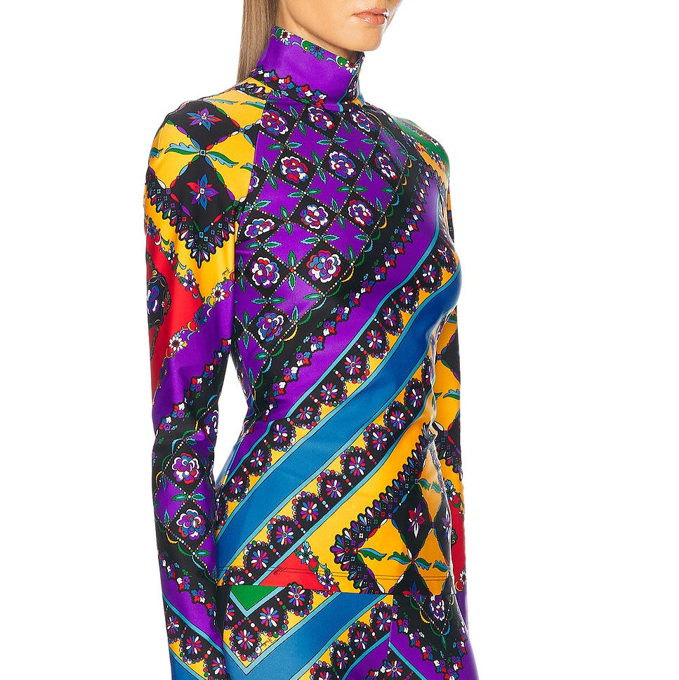 EMILIO PUCCI PRINT TURTLENECK TOP