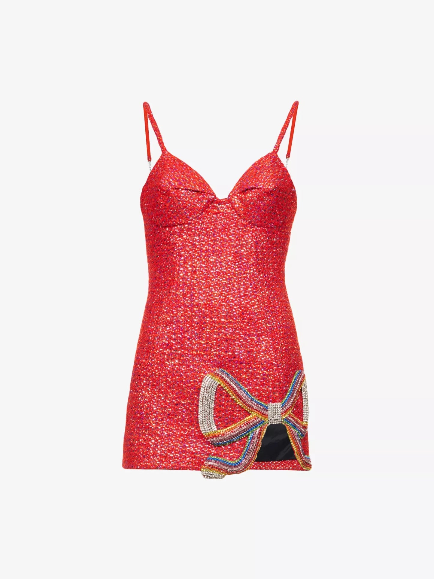 AREA CRYSTAL EMBELLISHED MINIDRESS