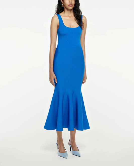 ROLAND MOURET KNIT MIDI DRESS