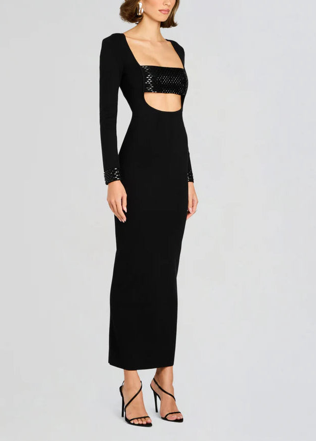 RETROFETE RAELLE EMBELLISHED KNIT DRESS
