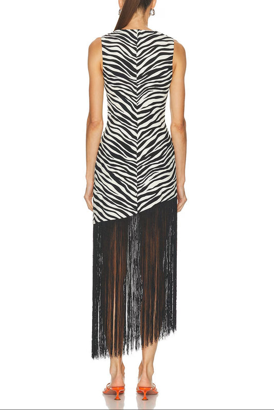 SIMON MILLER CASABLANCA FRINGE DRESS