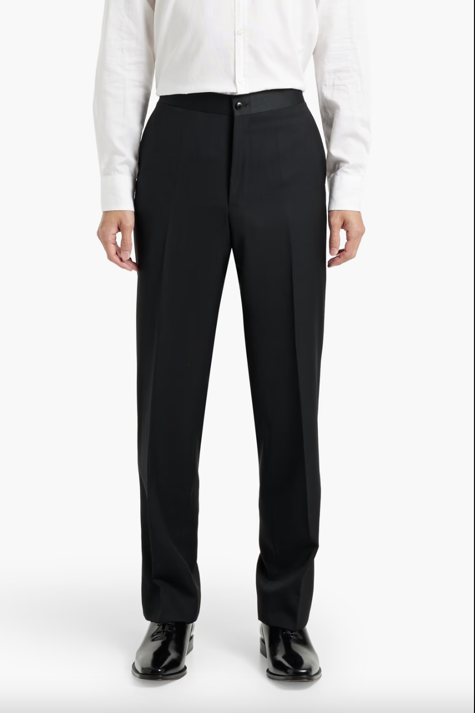 CANALI SATIN-TRIMMED WOOL SUIT