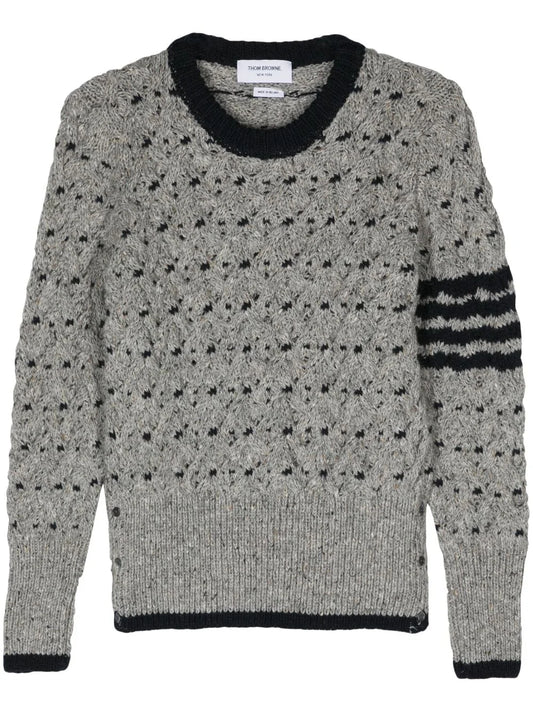 THOM BROWNE CABLE-KNIT SWEATER