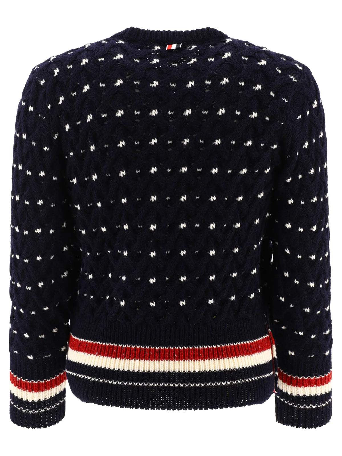 THOM BROWNE CABLE-KNIT SWEATER