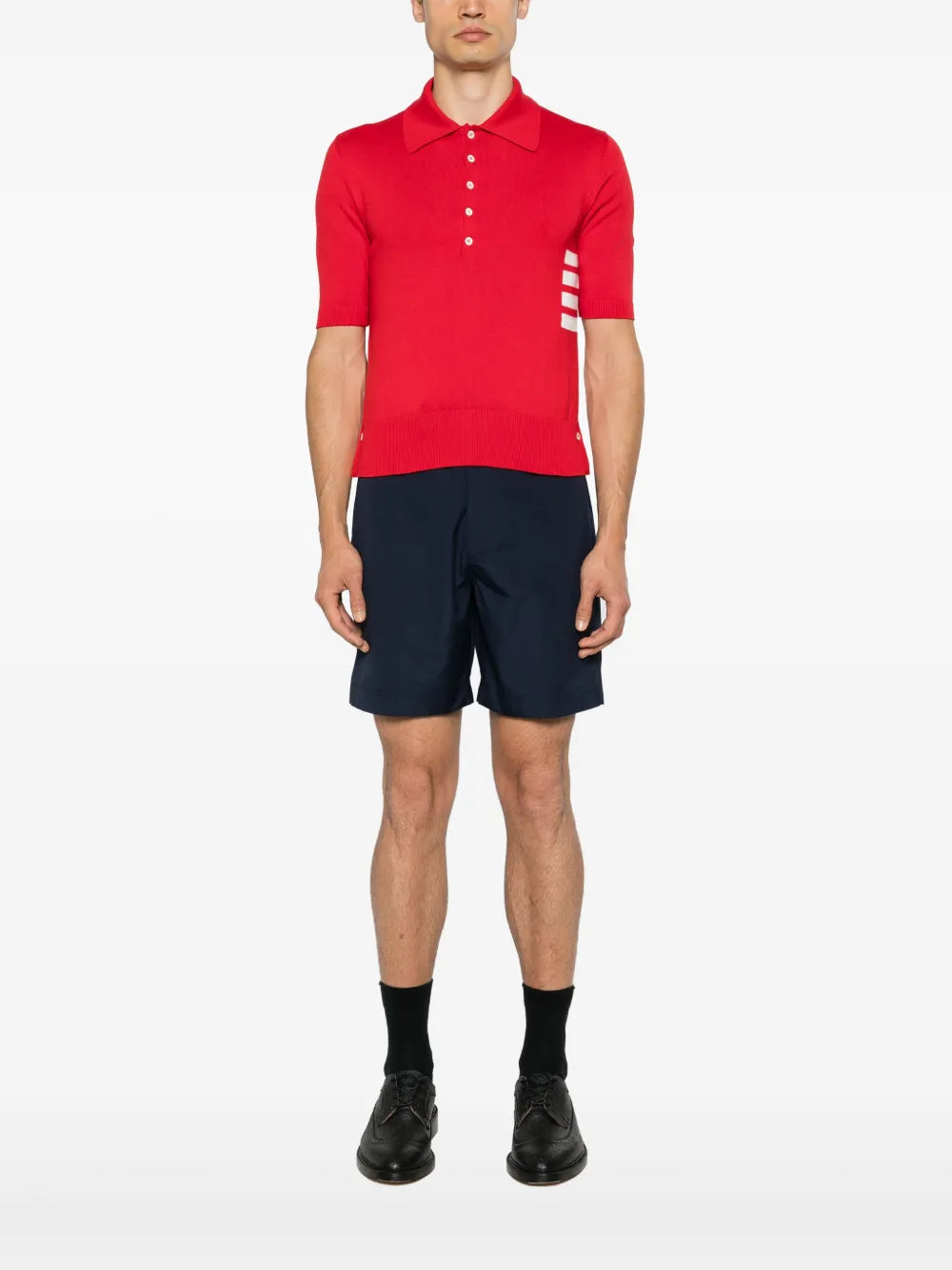 THOM BROWNE 4-BAR COLLAR POLO