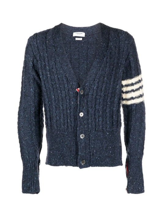 THOM BROWNE DONEGAL TWIST CABLE 4-BAR CARDIGAN