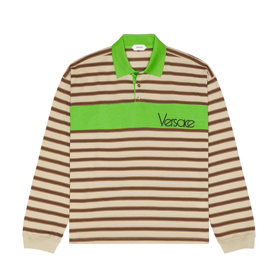 VERSACE POLO WITH VINTAGE LOGO EMBROIDERY