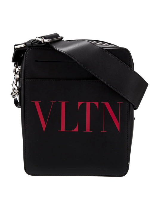 VALENTINO LEATHER MESSENGER BAG