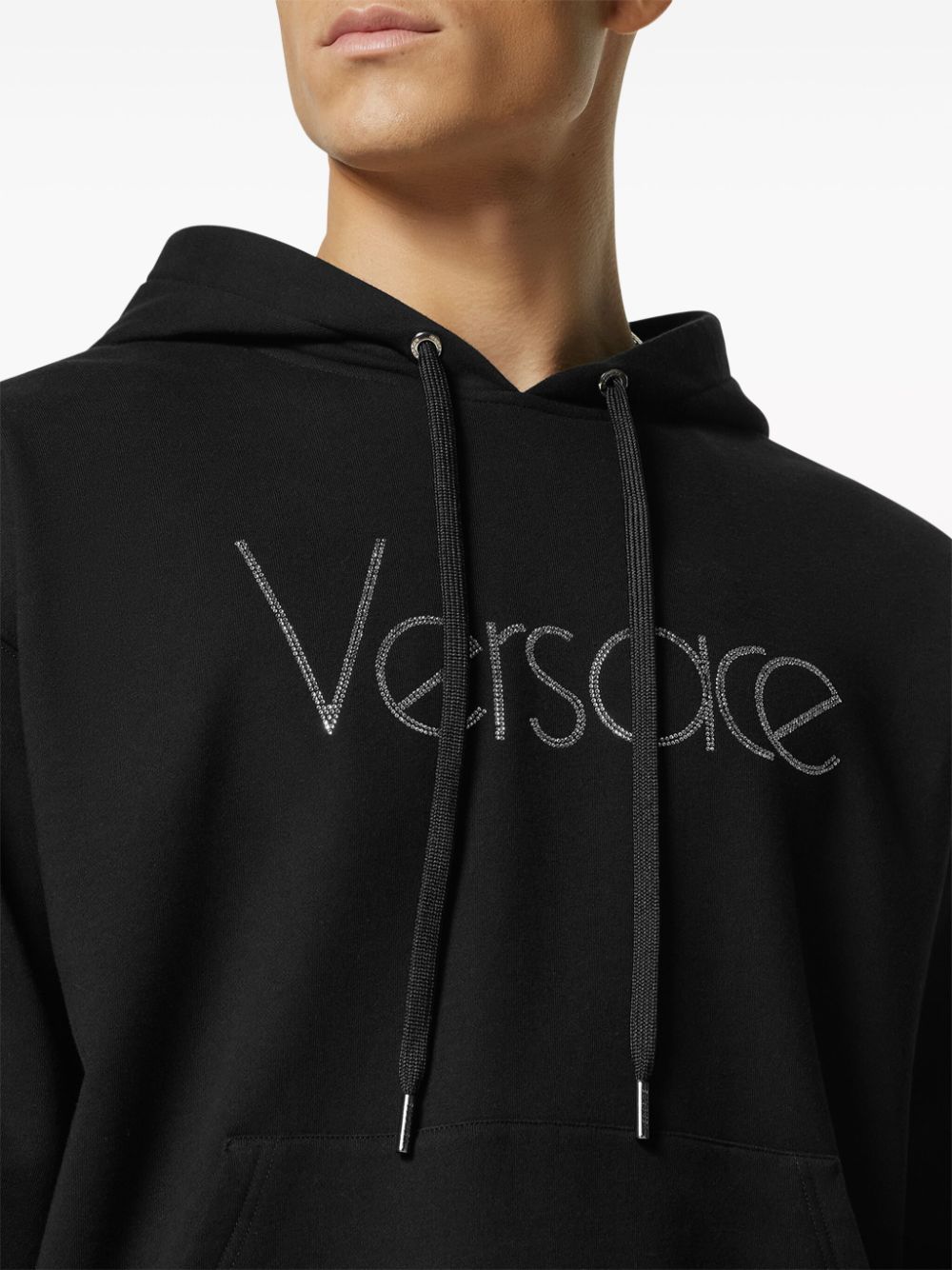 VERSACE 1978 RE-EDITION EMBELLISHED LOGO HOODIE