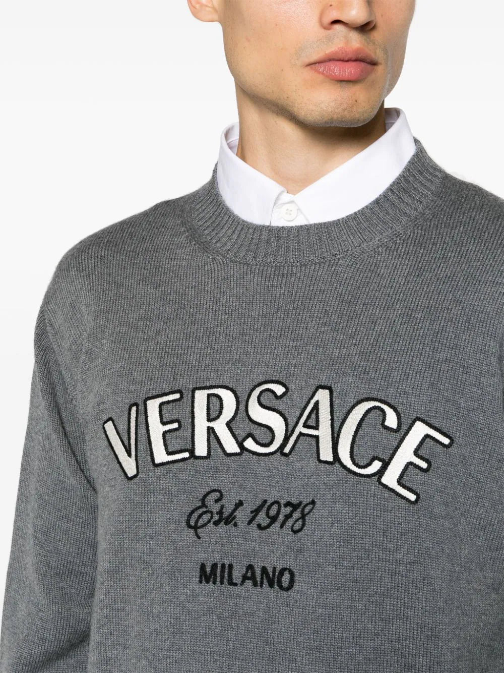 VERSACE EMBROIDERED SWEATER