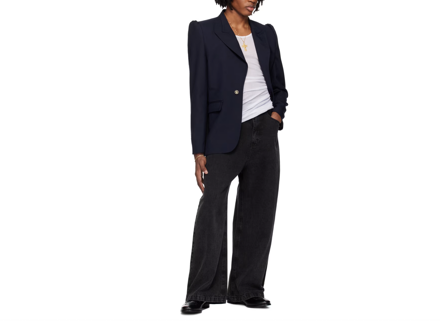 WILLY CHAVARRIA STAPLE PEAK LAPEL BLAZER