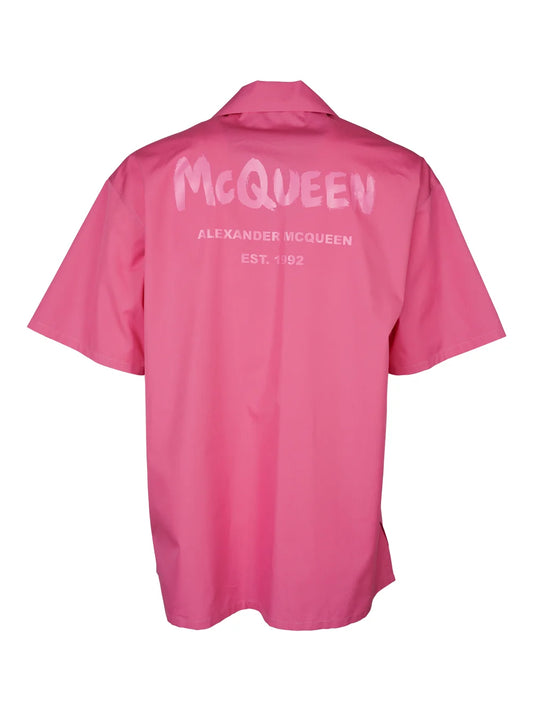 ALEXANDER MCQUEEN LOGO PRINTED BUTTONED SHIRT