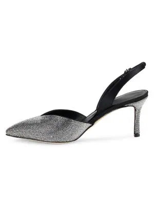 FERRAGAMO CRYSTAL EMBELLISHED PUMPS