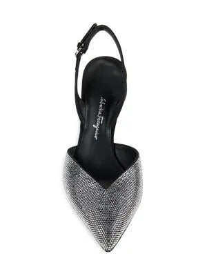 FERRAGAMO CRYSTAL EMBELLISHED PUMPS