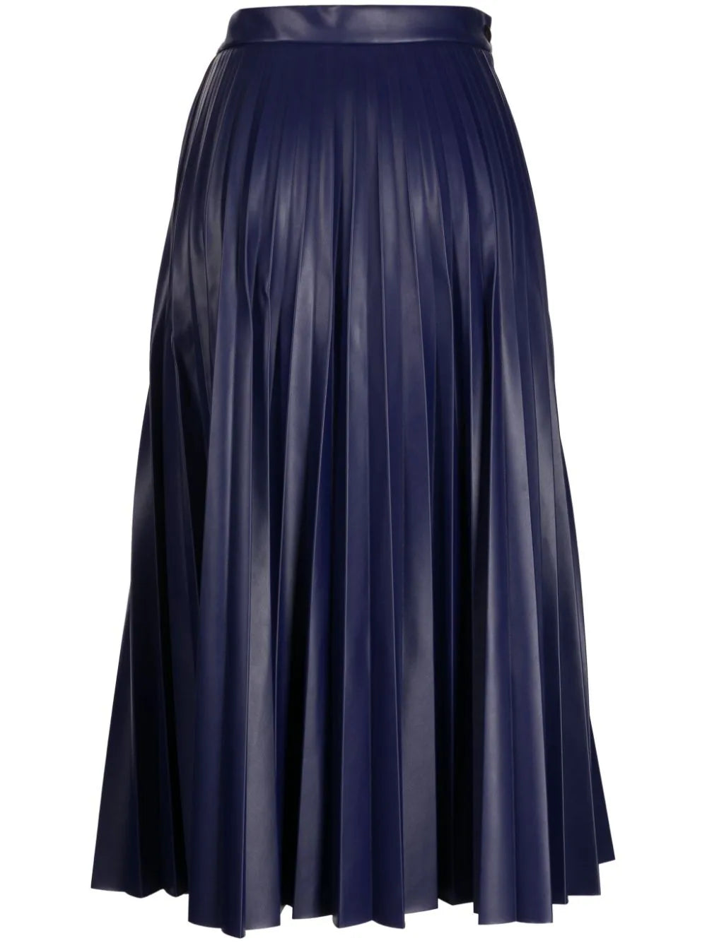 MM6 MAISON MARGIELA FAUX LEATHER MIDI SKIRT NAVY