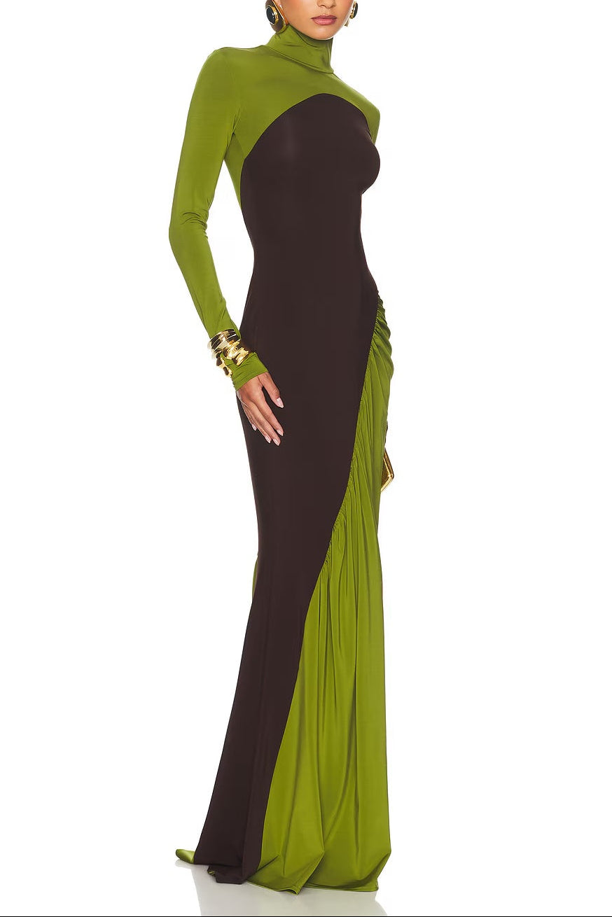 HELSA COLOR BLOCKED JERSEY DRESS