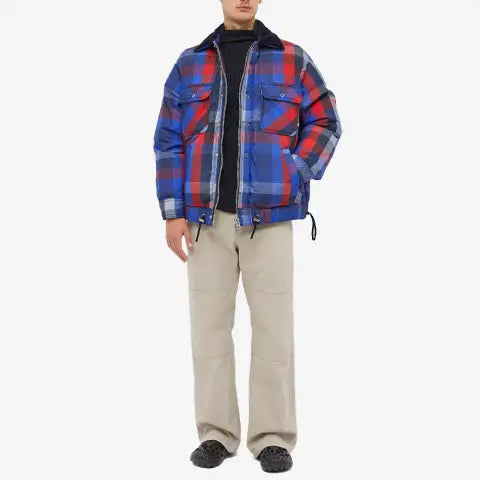 SACAI PLAID PADDED JACKET