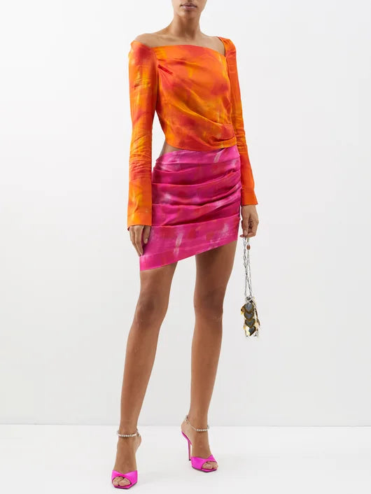 AHLUWALIA WATERCOLOR MINI DRESS