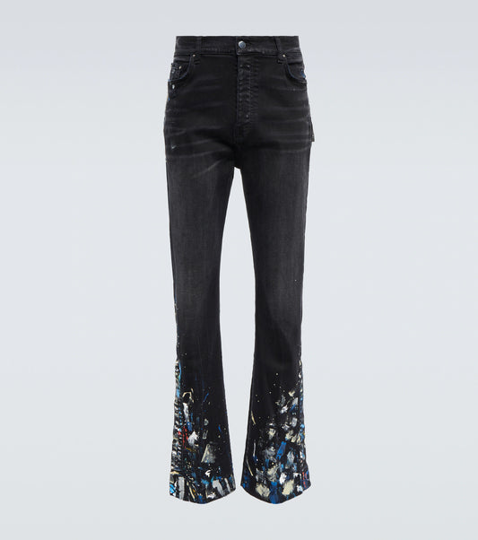 AMIRI PAINT SPLATTER FLARE JEANS