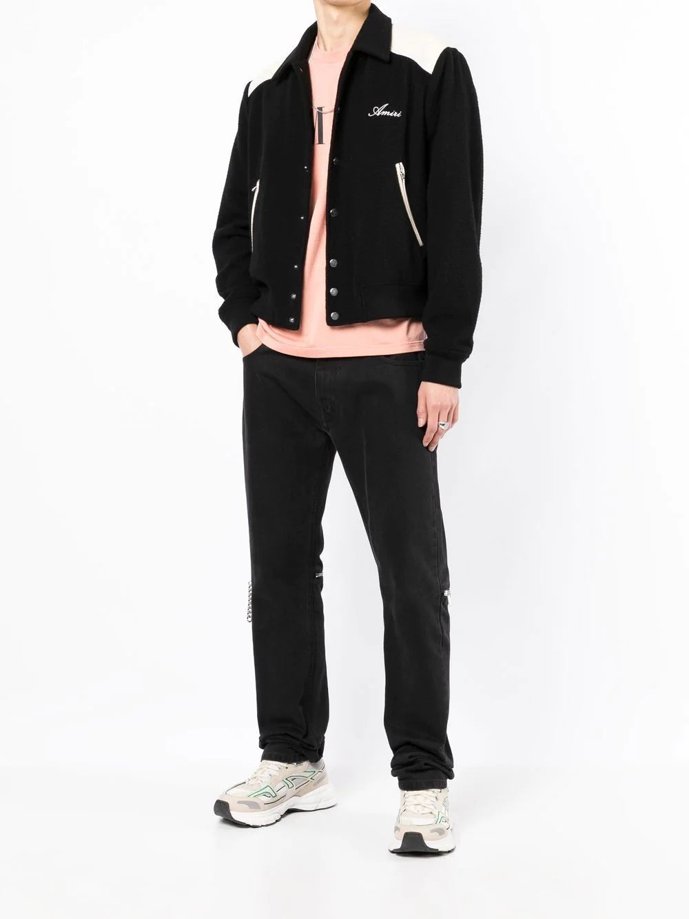 Amiri western varsity wool jacket clothing rental