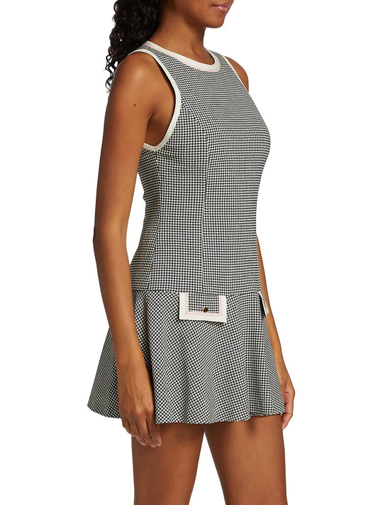 ALICE + OLIVIA SIMA HOUNDSTOOTH MINIDRESS
