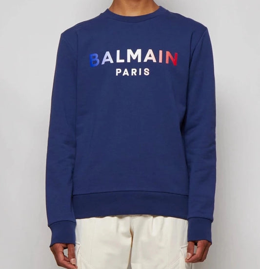 BALMAIN GRADIENT LOGO SWEATSHIRT