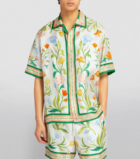 CASABLANCA SILK SHORT SLEEVED SHIRT
