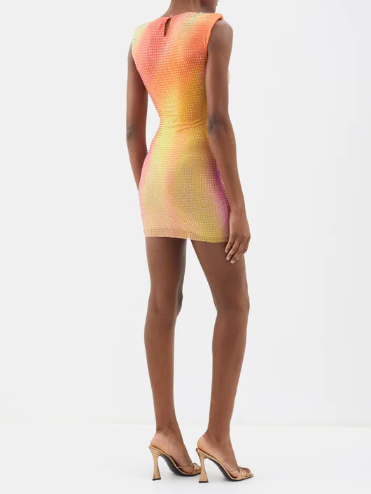 SELF-PORTRAIT CRYSTAL-EMBELLISHED MESH MINI DRESS TheLuxeLend SELF-PORTRAIT CRYSTAL-EMBELLISHED MESH MINI DRESS TheLuxeLend