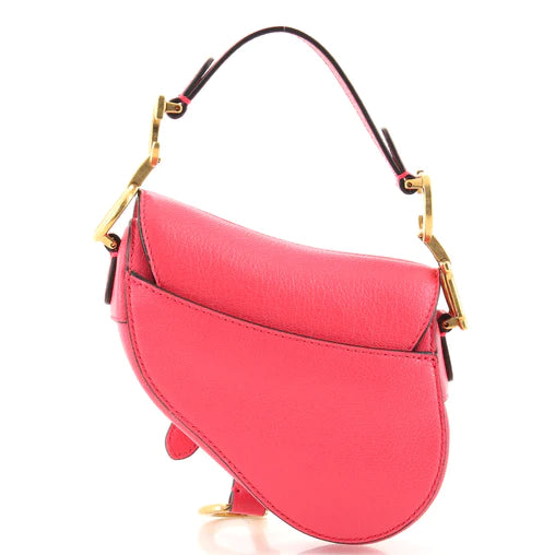 CHRISTIAN DIOR PINK MICRO SADDLE BAG