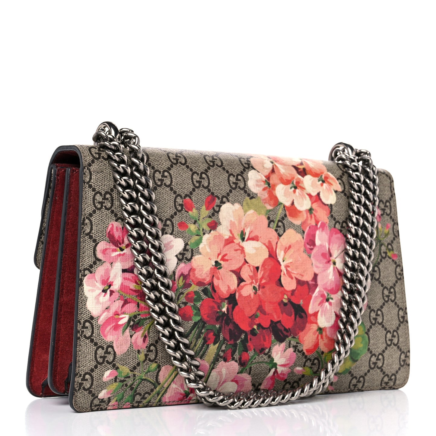 GUCCI GG SUPREME MONOGRAM BLOOMS SMALL DIONYSUS BAG