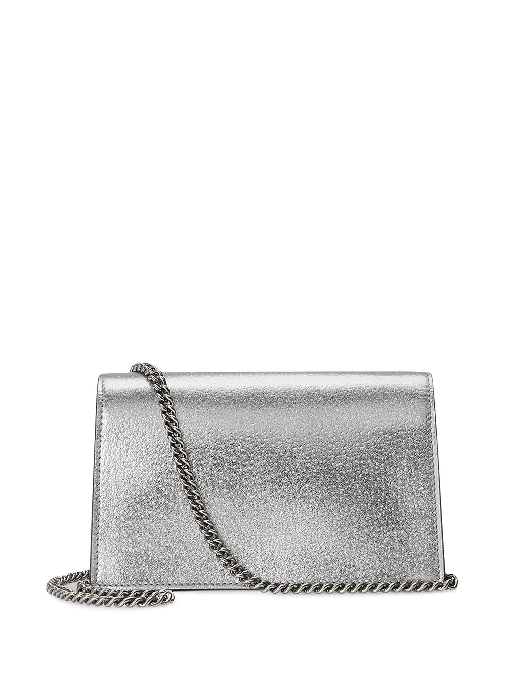 Dionysus Super Mini Bag - Silver Lame Leather