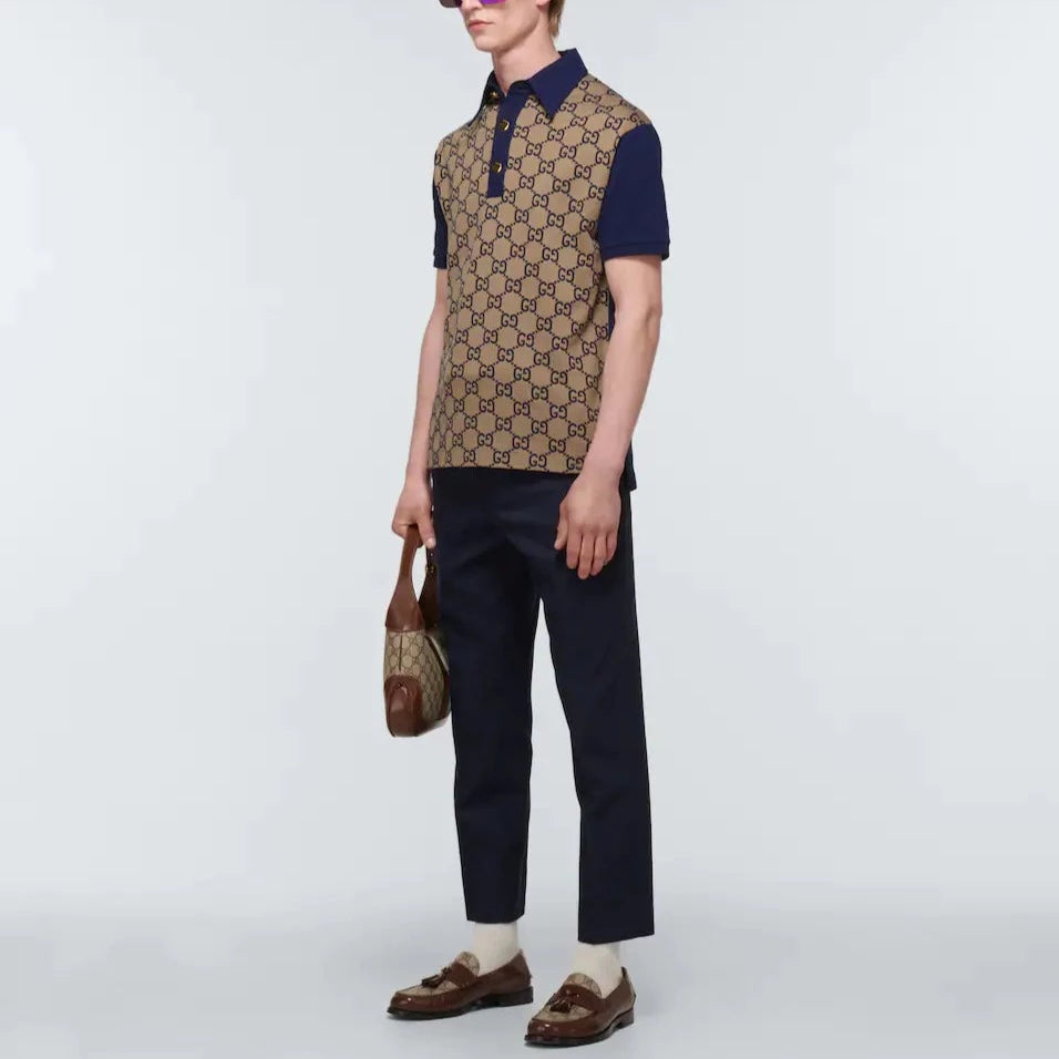 Gucci Gg Monogram Luxury Brand Polo Shirt - Tagotee