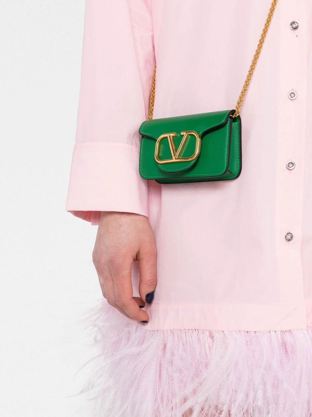 VALENTINO LOCÒ MICRO SHOULDER BAG IN CALFSKIN