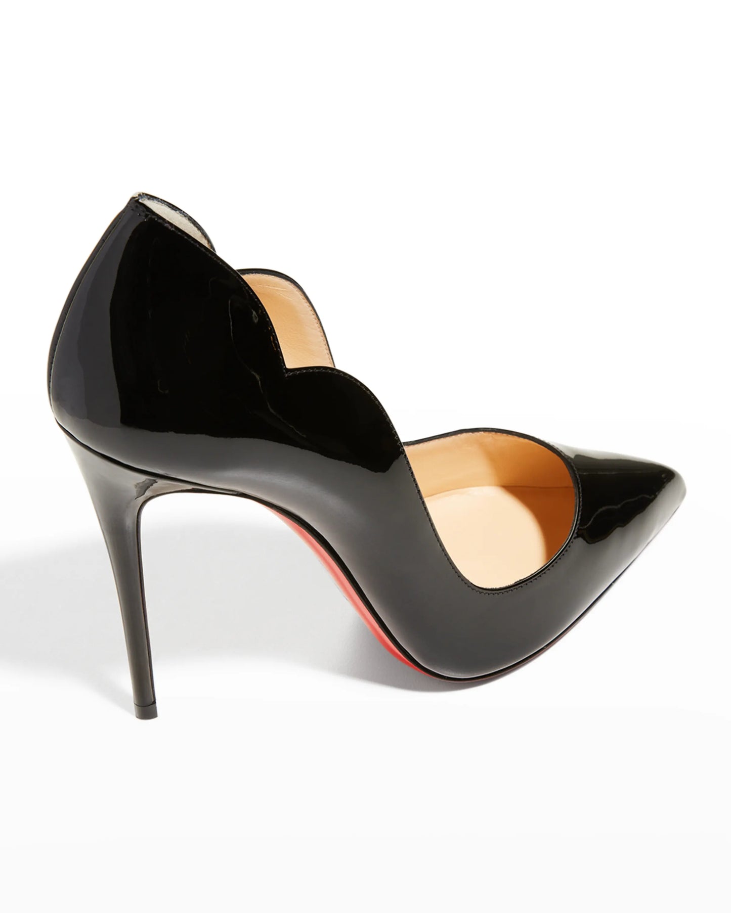 CHRISTIAN LOUBOUTIN SCALLOPED PATENT PUMP