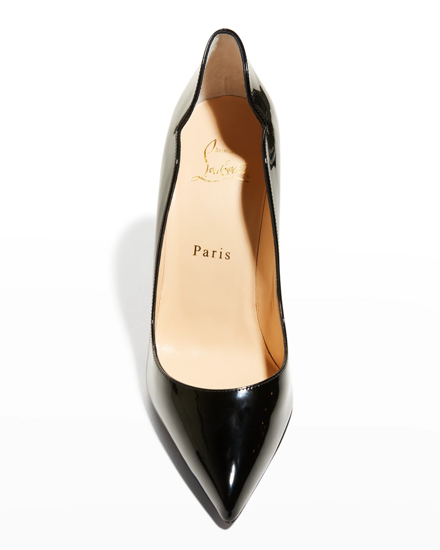 CHRISTIAN LOUBOUTIN SCALLOPED PATENT PUMP