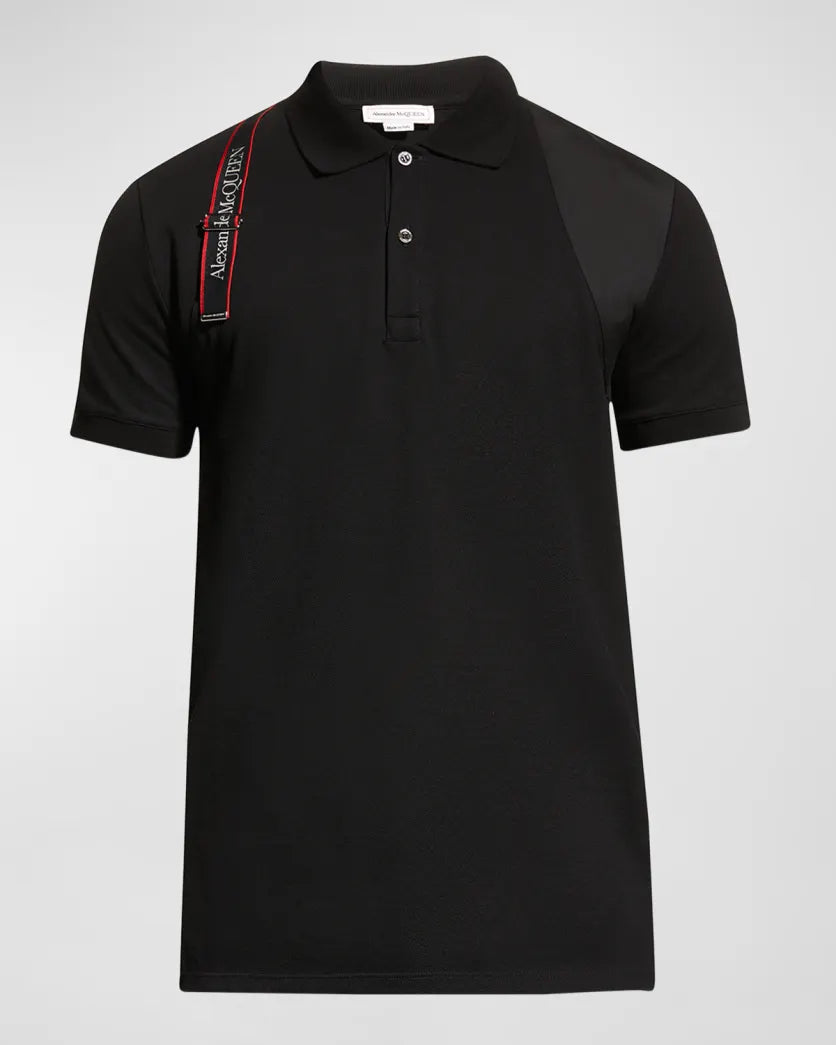 ALEXANDER MCQUEEN LOGO TAPE POLO