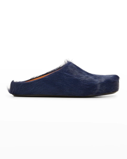 MARNI FUSSBETT CALF HAIR SABOT MULES
