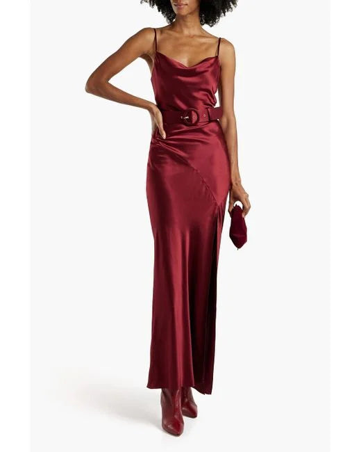 NICHOLAS BELTED SLIP DRESS