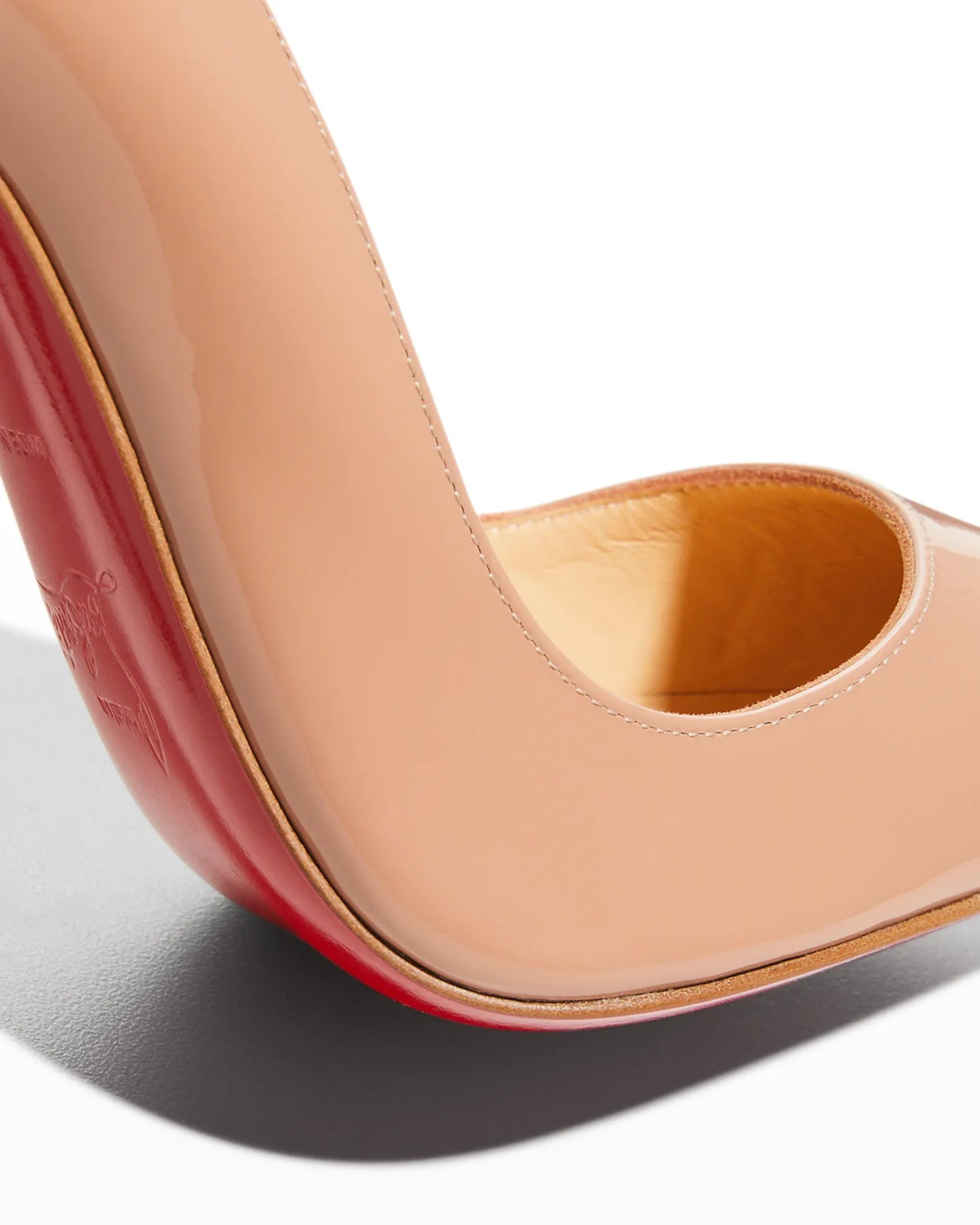 CHRISTIAN LOUBOUTIN NUDE SO KATE PATENT POINTED-TOE PUMP