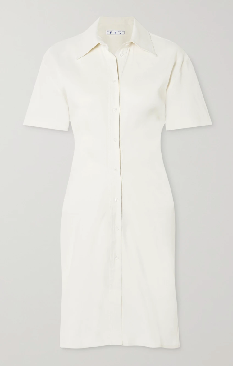 OFF-WHITE MINI SHIRT DRESS